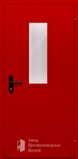 Фото двери «Однопольная со стеклом (красная)» в Чехову