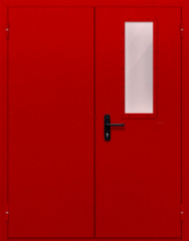 Фото двери «Двупольная со стеклом (красная)» в Чехову