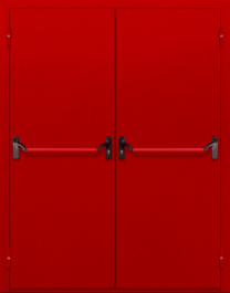 Фото двери «Двупольная глухая с антипаникой (красная)» в Чехову